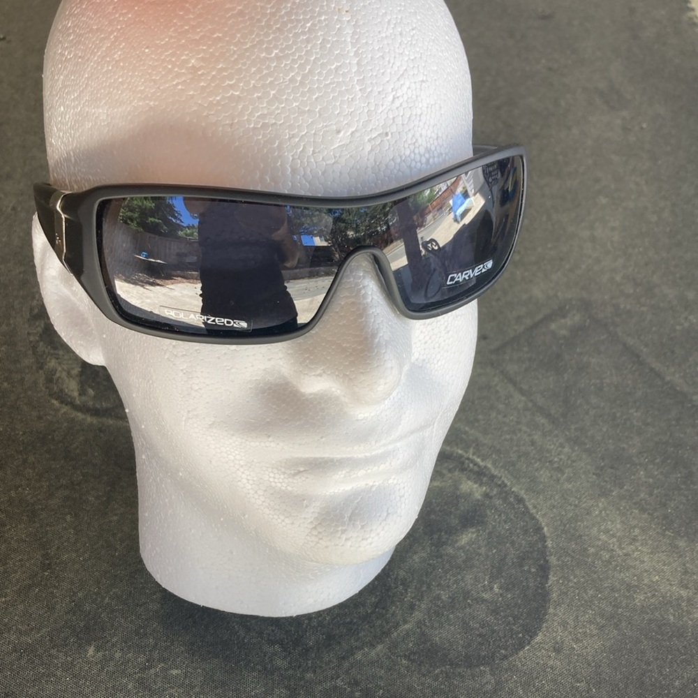 Carve “Korbin”unisex polarized wrap sunglasses with pouch